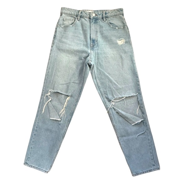 Zara US size 6 high waist distressed jeans size inseam 27 inches - Picture 2 of 4